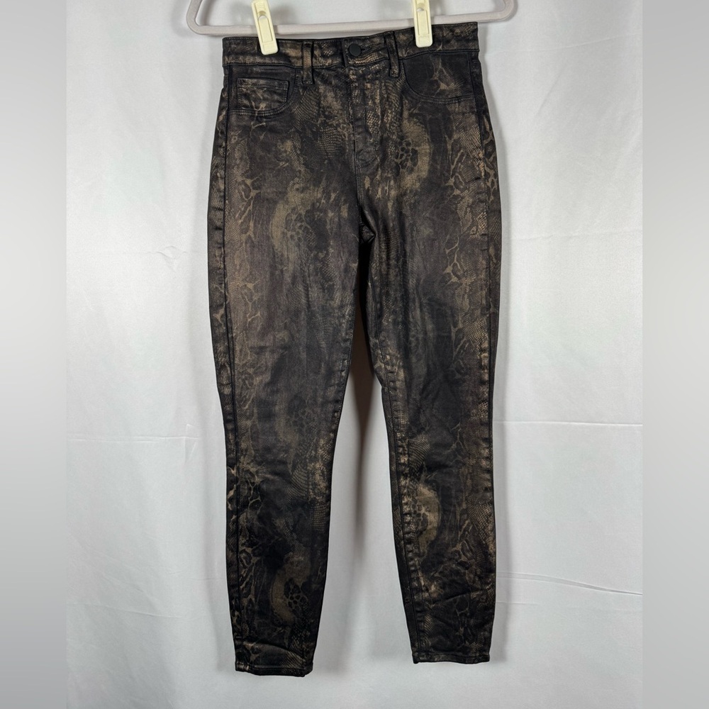 L'agence Jeans Margot High Rise Skinny Python Foil Stretch Mob Wife Stretch 27